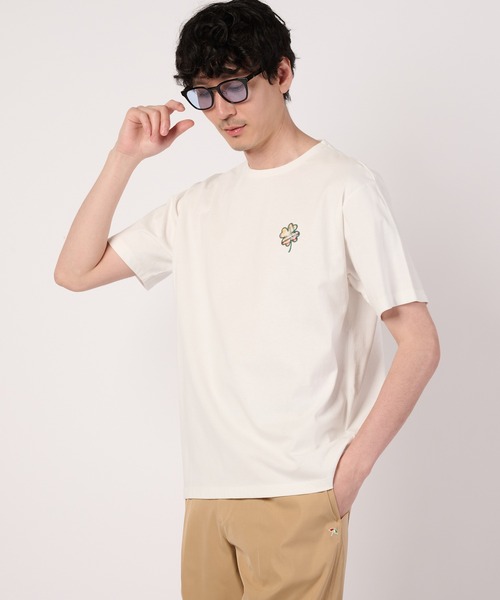 Arnold Palmer（アーノルドパーマー）の「クローバーモチーフ シェア Tシャツ（Tシャツ/カットソー・レディース・ホワイト/ミント・LL/L/M/S/XS）」の18枚目の写真