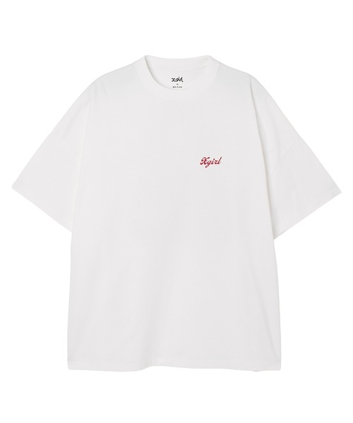 X-girl(エックスガール)の「SPRAY FACE S/S BIG TEE DRESS(ワンピース・レディース・ホワイト/チャコール/ベージュ・S/M)」の8枚目の写真