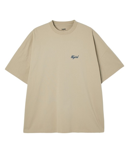 X-girl(エックスガール)の「SPRAY FACE S/S BIG TEE DRESS(ワンピース・レディース・ホワイト/チャコール/ベージュ・S/M)」の9枚目の写真