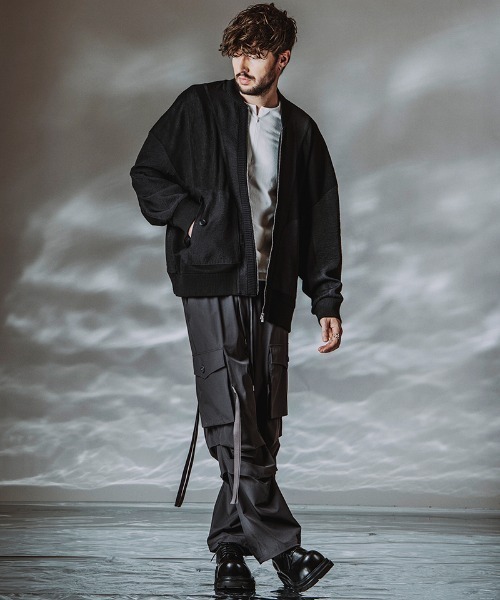 NO ID.（ノーアイディ）の「mp14808-ﾃｯｸｲｰｼﾞｰｶｰｺﾞPT パンツ(858006-445P)（カーゴパンツ・メンズ・ブラック/グレー・2/1）」の13枚目の写真