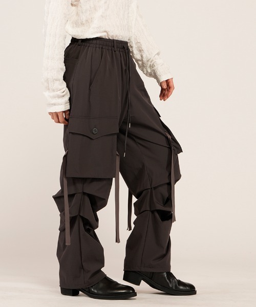 NO ID.（ノーアイディ）の「mp14808-ﾃｯｸｲｰｼﾞｰｶｰｺﾞPT パンツ(858006-445P)（カーゴパンツ・メンズ・ブラック/グレー・2/1）」の20枚目の写真