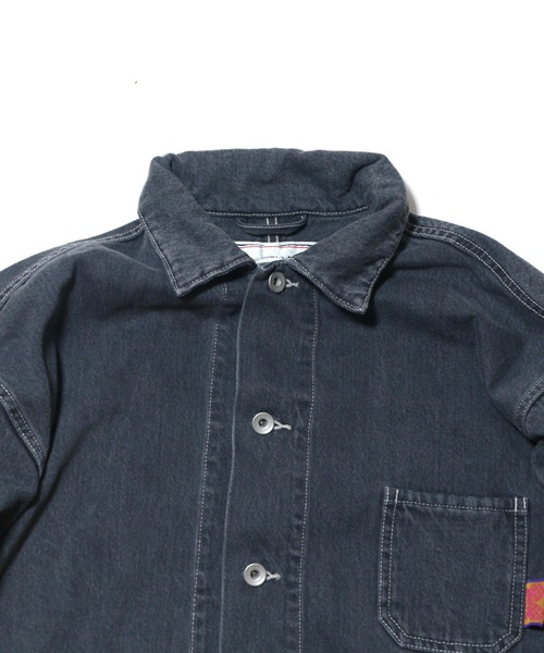 NATAL DESIGN(ネイタルデザイン)の「BRIAN DENIM JACKET 2nd(デニムジャケット・メンズ・ブラック×ブルー/インディゴブルー/グレー・LARGE/MEDIUM/SMALL)」の4枚目の写真