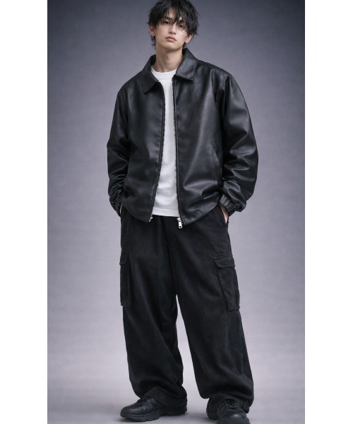 Sakka（サッカ）の「PUレザーJACKET（ブルゾン・メンズ・ブラック・SMALL/MEDIUM/LARGE/X-LARGE）」の2枚目の写真