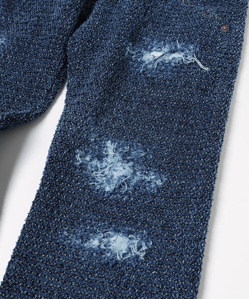 amok（アモク）の「PUNCHING DENIM PANTS（デニムパンツ・メンズ・ブラック/インディゴブルー・L/M/S）」の3枚目の写真