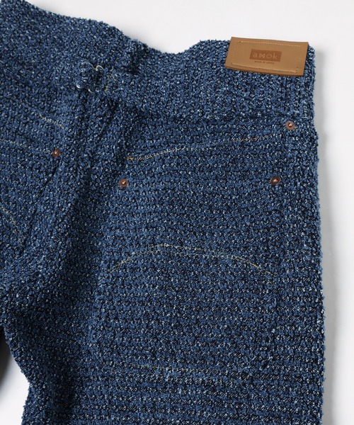 amok（アモク）の「PUNCHING DENIM PANTS（デニムパンツ・メンズ・ブラック/インディゴブルー・L/M/S）」の4枚目の写真