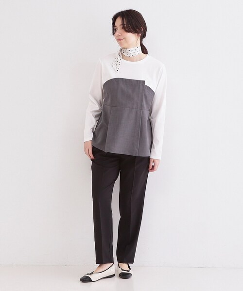 OPAQUE.CLIP（オペークドットクリップ）の「美脚ストレッチイージーテーパードパンツ【洗濯機OK】（その他パンツ・レディース・チャコールグレー/ブラック/ライトベージュ/ピンク・34/36/38/40/42）」の17枚目の写真