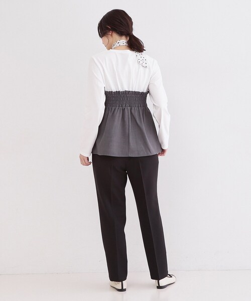 OPAQUE.CLIP（オペークドットクリップ）の「美脚ストレッチイージーテーパードパンツ【洗濯機OK】（その他パンツ・レディース・チャコールグレー/ブラック/ライトベージュ/ピンク・34/36/38/40/42）」の18枚目の写真