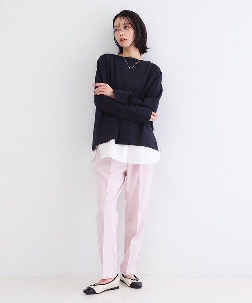 OPAQUE.CLIP（オペークドットクリップ）の「美脚ストレッチイージーテーパードパンツ【洗濯機OK】（その他パンツ・レディース・チャコールグレー/ブラック/ライトベージュ/ピンク・34/36/38/40/42）」の21枚目の写真