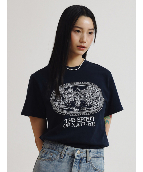 WAVE UNION(ウェーブユニオン)の「Nymphs T-shirt navy(Tシャツ/カットソー・レディース・その他・2/1)」の1枚目の写真