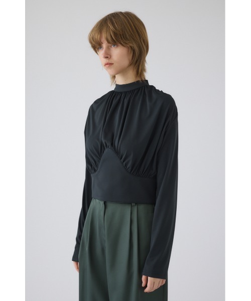 RIM.ARK(リムアーク)の「Hidden detail drape tops ヒドゥン ディテール ドレープ トップス(シャツ/ブラウス・レディース・ブラック・38/36)」の10枚目の写真