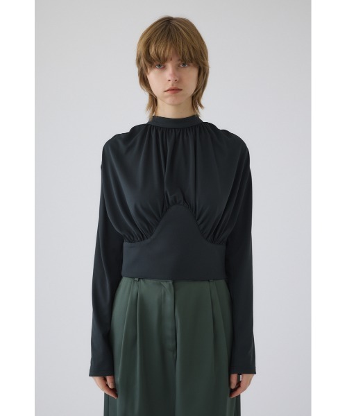 RIM.ARK(リムアーク)の「Hidden detail drape tops ヒドゥン ディテール ドレープ トップス(シャツ/ブラウス・レディース・ブラック・38/36)」の9枚目の写真