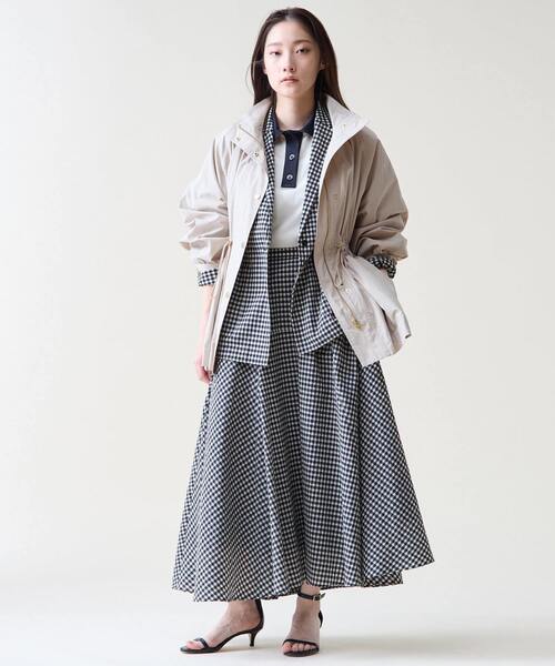 Tiara（ティアラ）の「ギンガムチェックフレアスカート（スカート・レディース・ホワイト×ブラック/ネイビー・2/3）」の8枚目の写真