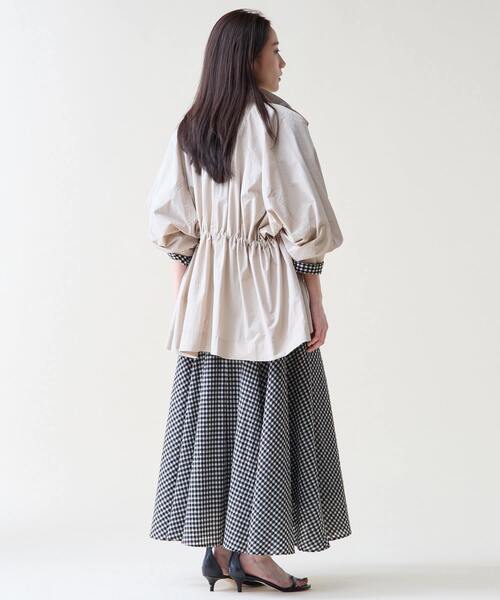 Tiara（ティアラ）の「ギンガムチェックフレアスカート（スカート・レディース・ホワイト×ブラック/ネイビー・2/3）」の10枚目の写真