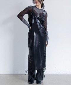 Ameri vintage ディメンショナルグロスドレスブラック/M DIMENSIONAL GLOSS DRESS（ドレス）｜Ameri（アメリ）のファッション
