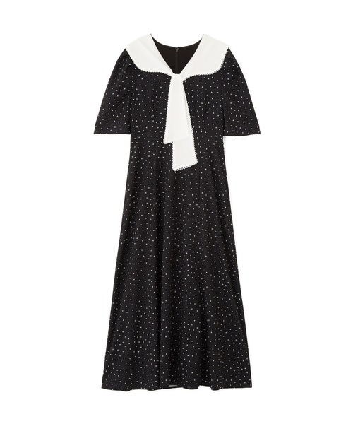 JILL by JILL STUART（ジルバイジルスチュアート）の「セーラータイワンピース（ワンピース・レディース・グレー/ブラック系その他/ホワイト系その他・FREE）」の4枚目の写真