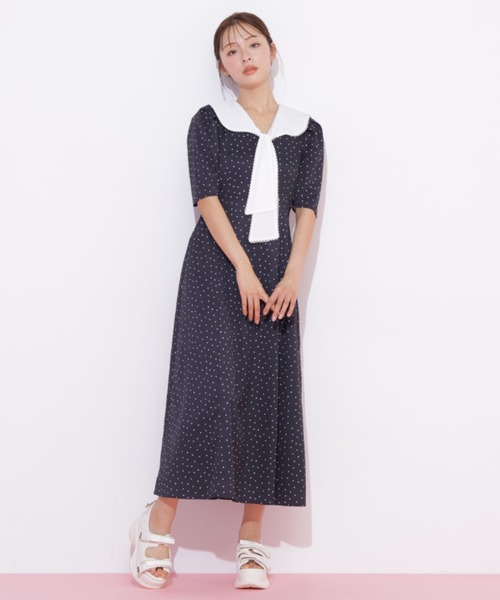 JILL by JILL STUART（ジルバイジルスチュアート）の「セーラータイワンピース（ワンピース・レディース・グレー/ブラック系その他/ホワイト系その他・FREE）」の15枚目の写真