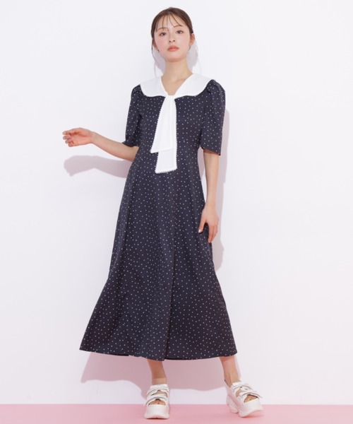 JILL by JILL STUART（ジルバイジルスチュアート）の「セーラータイワンピース（ワンピース・レディース・グレー/ブラック系その他/ホワイト系その他・FREE）」の16枚目の写真