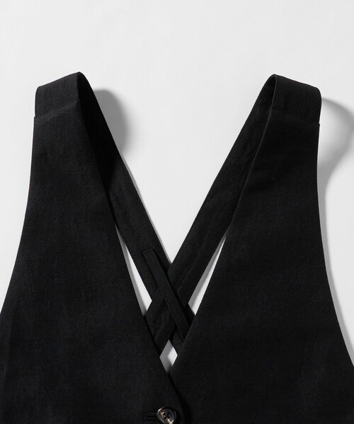 6(ロク)の「<6(ROKU)>麻ブレンド ベスト(ベスト・レディース・ブラック/ベージュ・FREE)」の14枚目の写真