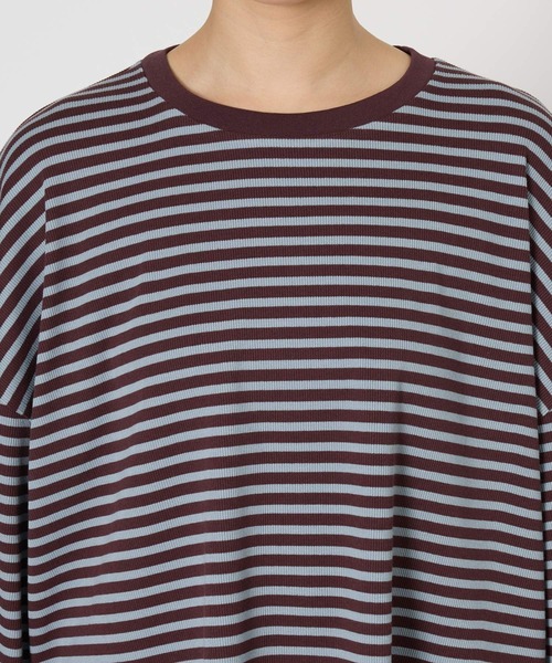 BABYLONE（バビロン）の「【大屋夏南さんコラボアイテム】【WEB先行予約】ボーダーロンT（Tシャツ/カットソー・レディース・チャコール/ボルドー・フリー）」の22枚目の写真