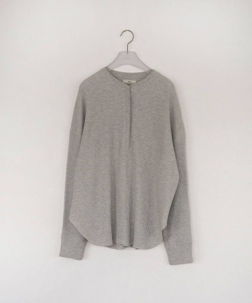 anuke(アンヌーク)の「anuke Waffle Loose Henleytops ワッフルルーズヘンリートップス/62620605(Tシャツ/カットソー・レディース・オートミール・ONE SIZE)」の9枚目の写真