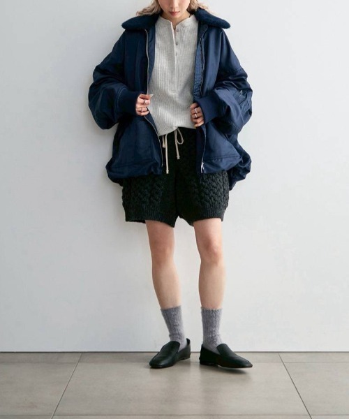anuke(アンヌーク)の「anuke Waffle Loose Henleytops ワッフルルーズヘンリートップス/62620605(Tシャツ/カットソー・レディース・オートミール・ONE SIZE)」の12枚目の写真