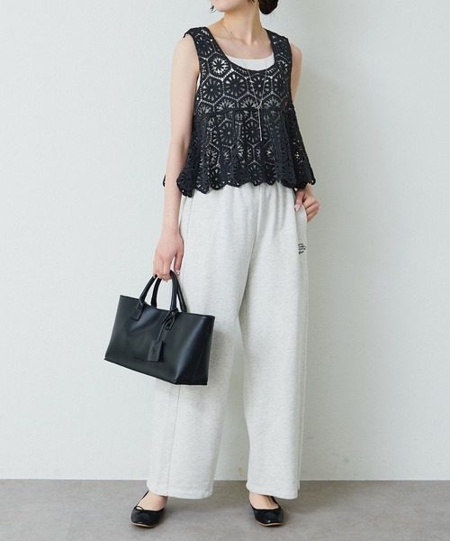 PUAL CE CIN（ピュアルセシン）の「フェイクレザー2WAYワイドBAG（トートバッグ・レディース・ブラック・FREE）」の15枚目の写真