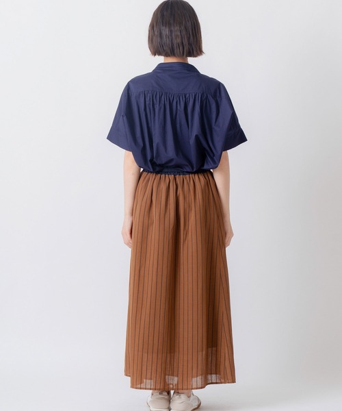 Kelen(ケレン)の「「KELEN / ケレン」シアーストライプAラインスカート(スカート・レディース・ブラウン/ダークブラウン/ネイビー・M/S)」の16枚目の写真
