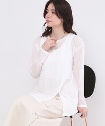 OPAQUE.CLIP | シアースリットカットソー【洗濯機OK】(Tシャツ/カットソー)