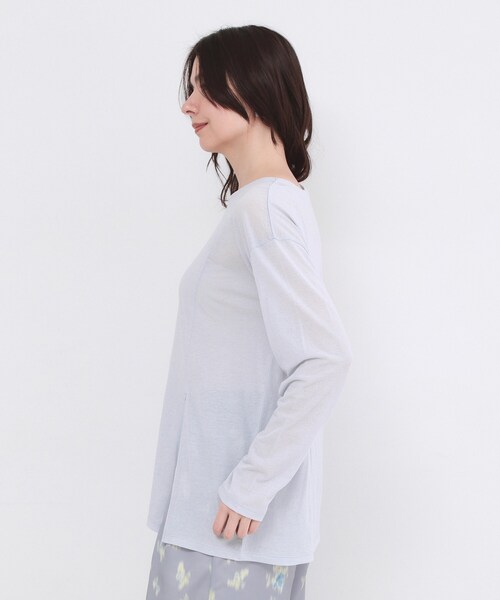 OPAQUE.CLIP（オペークドットクリップ）の「シアースリットカットソー【洗濯機OK】（Tシャツ/カットソー・レディース・ホワイト/ライトグレー/チャコールグレー・38/40）」の17枚目の写真
