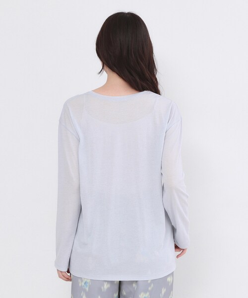 OPAQUE.CLIP（オペークドットクリップ）の「シアースリットカットソー【洗濯機OK】（Tシャツ/カットソー・レディース・ホワイト/ライトグレー/チャコールグレー・38/40）」の18枚目の写真