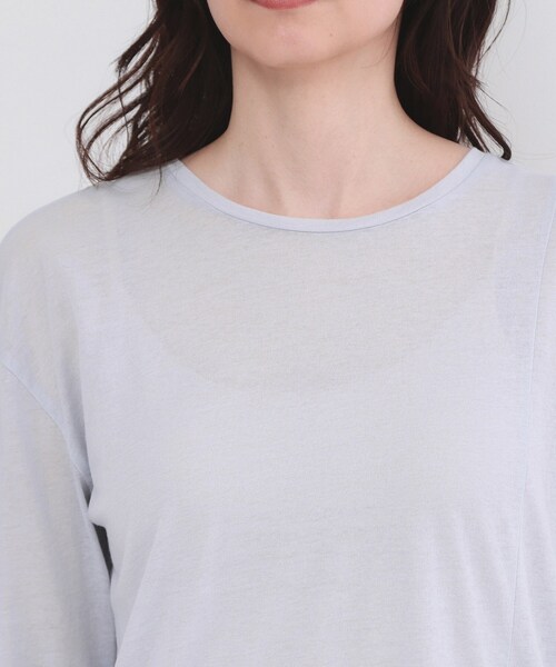 OPAQUE.CLIP（オペークドットクリップ）の「シアースリットカットソー【洗濯機OK】（Tシャツ/カットソー・レディース・ホワイト/ライトグレー/チャコールグレー・38/40）」の19枚目の写真