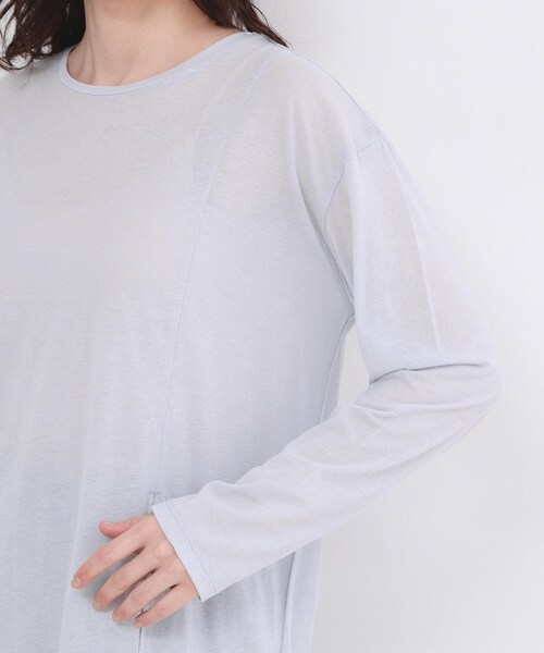 OPAQUE.CLIP（オペークドットクリップ）の「シアースリットカットソー【洗濯機OK】（Tシャツ/カットソー・レディース・ホワイト/ライトグレー/チャコールグレー・38/40）」の20枚目の写真
