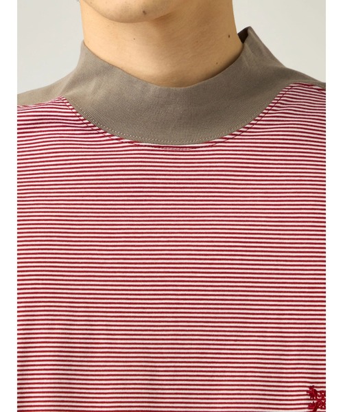 Mc McGREGOR(エムシーマックレガー)の「【Mc McGREGOR】Striped Mock-Neck LS Tee(Tシャツ/カットソー・メンズ・ブラック/レッド・L/M)」の7枚目の写真