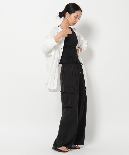 HEREIAM(ヘレイアム)の「【HEREIAM】シアーワッフル2WAYカーディガン(カーディガン/ボレロ・レディース・ブラック/ホワイト・FREE)」の20枚目の写真