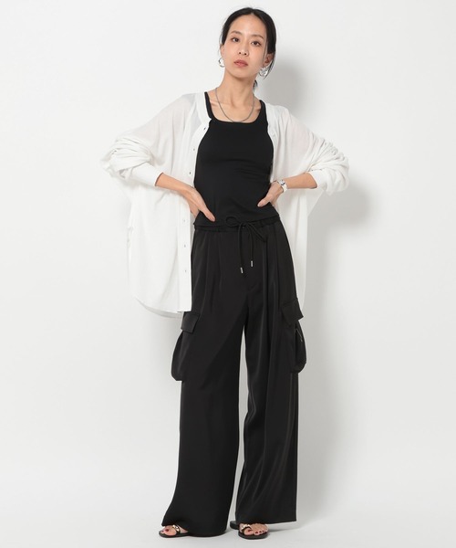 HEREIAM(ヘレイアム)の「【HEREIAM】シアーワッフル2WAYカーディガン(カーディガン/ボレロ・レディース・ブラック/ホワイト・FREE)」の21枚目の写真