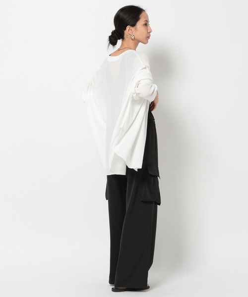 HEREIAM(ヘレイアム)の「【HEREIAM】シアーワッフル2WAYカーディガン(カーディガン/ボレロ・レディース・ブラック/ホワイト・FREE)」の22枚目の写真