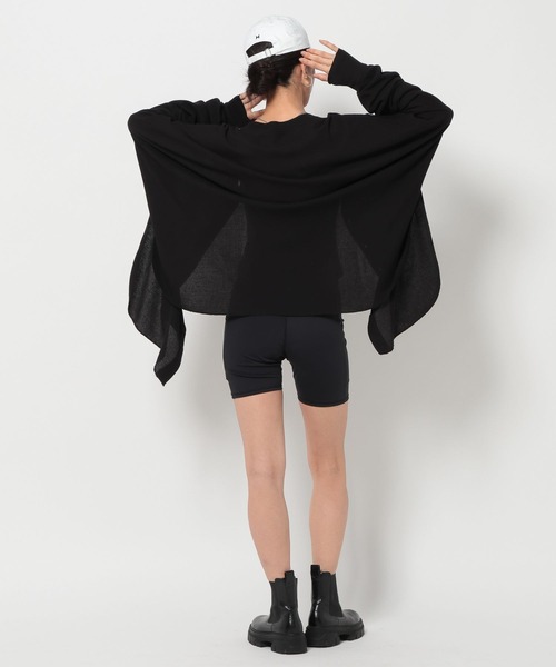 HEREIAM(ヘレイアム)の「【HEREIAM】シアーワッフル2WAYカーディガン(カーディガン/ボレロ・レディース・ブラック/ホワイト・FREE)」の10枚目の写真