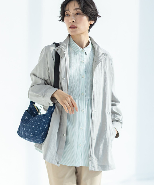 DECOY SINCE 1981（デコイシンスイチキュウハチイチ）の「刺しゅうストライプブラウス（シャツ/ブラウス・レディース・ネイビー/グリーン/ブルー・9号/11号/13号/15号/17号）」の20枚目の写真