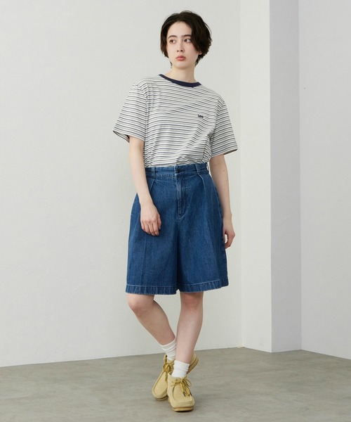 Lee(リー)の「Lee/リー マルチボーダーTシャツ(Tシャツ/カットソー・レディース・ブラウン/ネイビー/チャコール・SMALL/MEDIUM)」の13枚目の写真