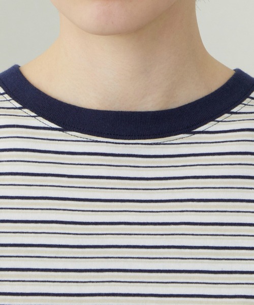 Lee(リー)の「Lee/リー マルチボーダーTシャツ(Tシャツ/カットソー・レディース・ブラウン/ネイビー/チャコール・SMALL/MEDIUM)」の9枚目の写真