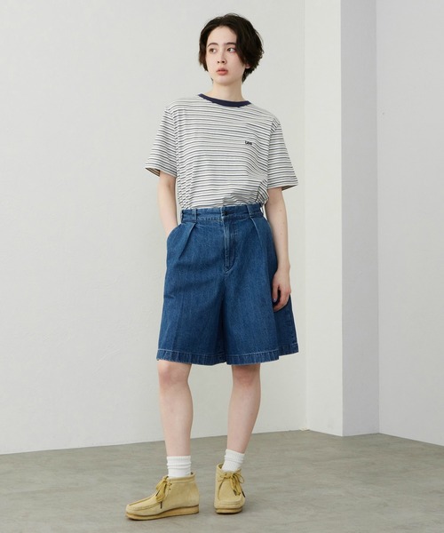 Lee(リー)の「Lee/リー マルチボーダーTシャツ(Tシャツ/カットソー・レディース・ブラウン/ネイビー/チャコール・SMALL/MEDIUM)」の11枚目の写真