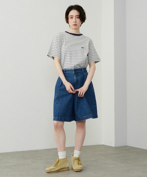 Lee(リー)の「Lee/リー マルチボーダーTシャツ(Tシャツ/カットソー・レディース・ブラウン/ネイビー/チャコール・SMALL/MEDIUM)」の12枚目の写真