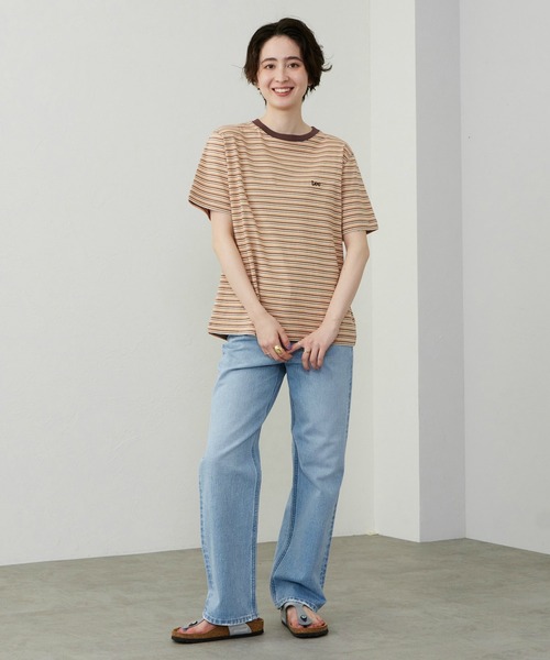 Lee(リー)の「Lee/リー マルチボーダーTシャツ(Tシャツ/カットソー・レディース・ブラウン/ネイビー/チャコール・SMALL/MEDIUM)」の21枚目の写真
