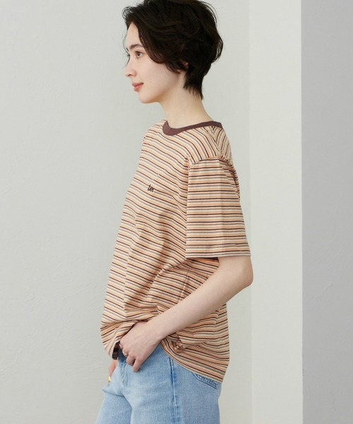 Lee(リー)の「Lee/リー マルチボーダーTシャツ(Tシャツ/カットソー・レディース・ブラウン/ネイビー/チャコール・SMALL/MEDIUM)」の15枚目の写真