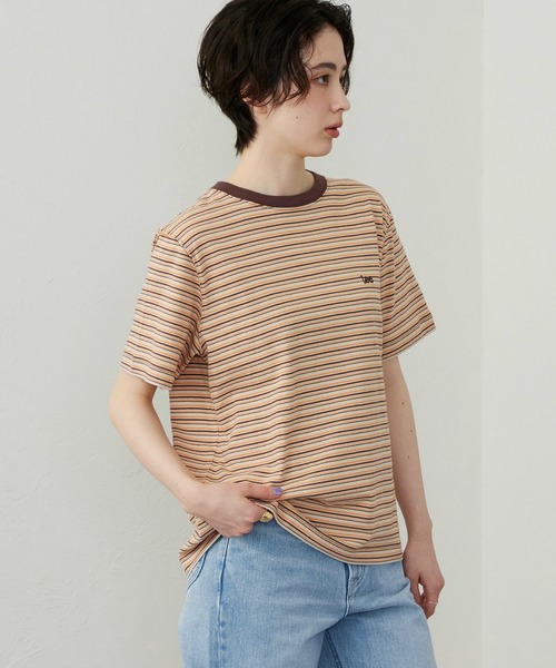 Lee(リー)の「Lee/リー マルチボーダーTシャツ(Tシャツ/カットソー・レディース・ブラウン/ネイビー/チャコール・SMALL/MEDIUM)」の16枚目の写真