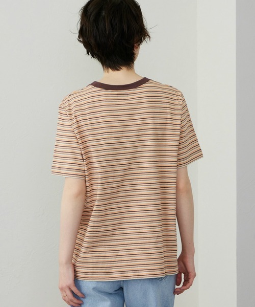 Lee(リー)の「Lee/リー マルチボーダーTシャツ(Tシャツ/カットソー・レディース・ブラウン/ネイビー/チャコール・SMALL/MEDIUM)」の17枚目の写真