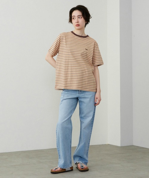 Lee(リー)の「Lee/リー マルチボーダーTシャツ(Tシャツ/カットソー・レディース・ブラウン/ネイビー/チャコール・SMALL/MEDIUM)」の22枚目の写真