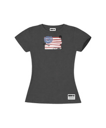 ago セミクロップ半袖Tシャツ [チャコール]