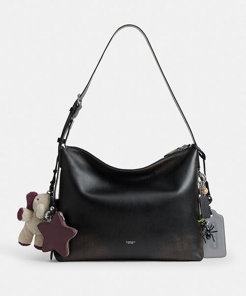 COACH(コーチ)の「モット メッセンジャー バッグ 38・ラブド レザー・チャーム(メッセンジャーバッグ・メンズ・ブラック系その他・ONE)」の4枚目の写真