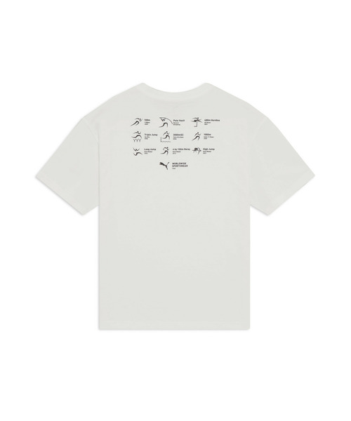 PUMA(プーマ)の「PUMA プーマ メンズ ESS エレベーテッド MX アスレチックス 半袖 Tシャツ(Tシャツ/カットソー・メンズ・ホワイト/ブラック・MEDIUM/SMALL/LARGE/X-LARGE/XX-LARGE)」の6枚目の写真